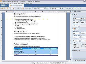  IBM Lotus Symphony Documents