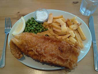 Fish & chips.  Ian Britton, Freefoto.com 