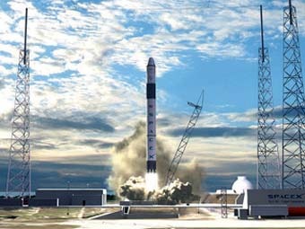  Falcon-9.  Chris Thompson/SpaceX